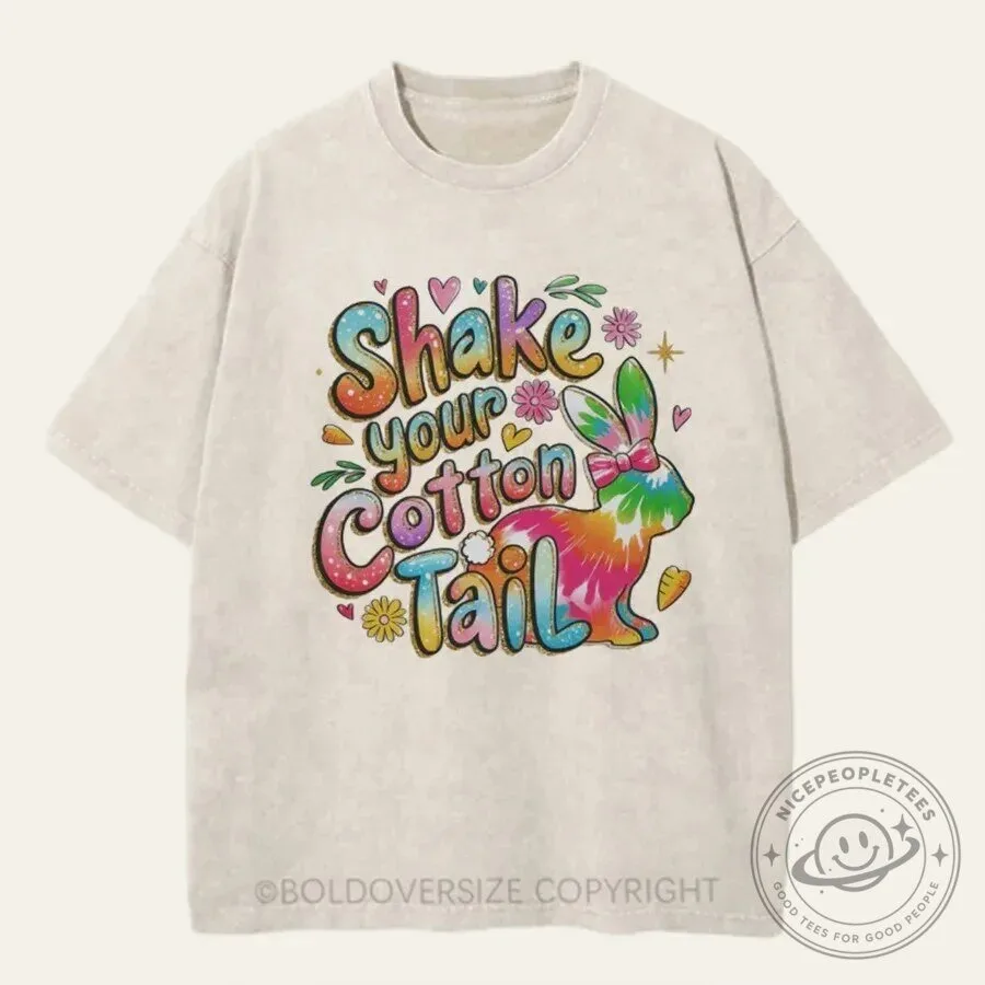 Shake Your Cotton Tail Tie-Dye Bunny Rabbit Easter T-Shirt