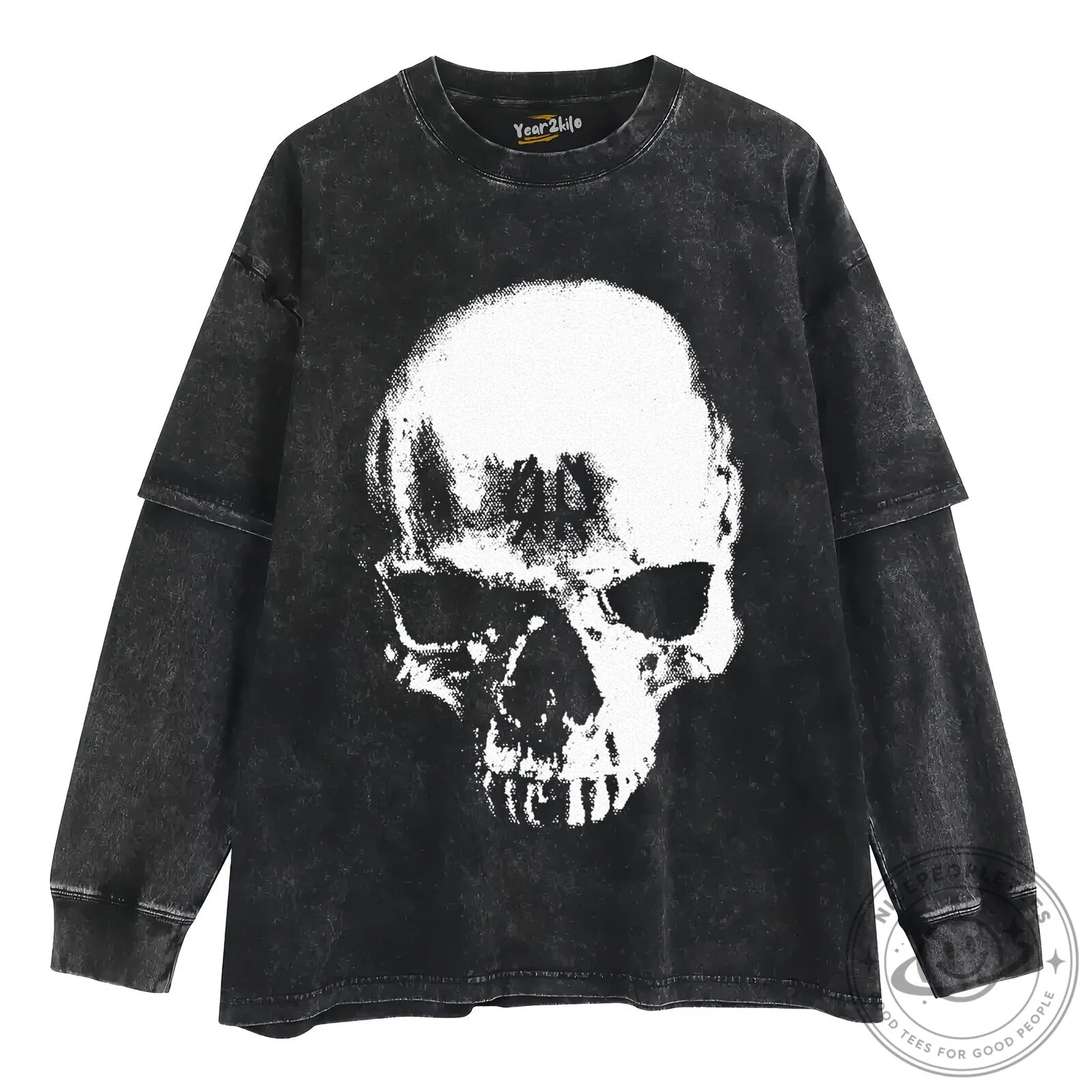 Horrible Skull Graphic Print Black Crewneck Short Sleeve T-Shirt 12 Horrible Skull Graphic Print Black Crewneck Short Sleeve T-Shirt